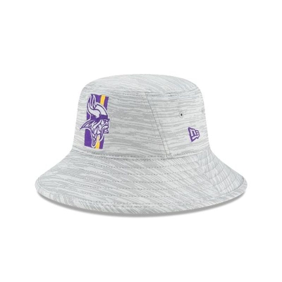 Purple Minnesota Vikings Hat - New Era NFL Official NFL Training Stretch Bucket Hat USA0715982